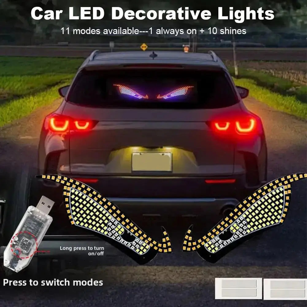 LED Devil Eyes Light for Cars and Trucks | USB Warning Lights Peaceful Pleasures Health and Wellness