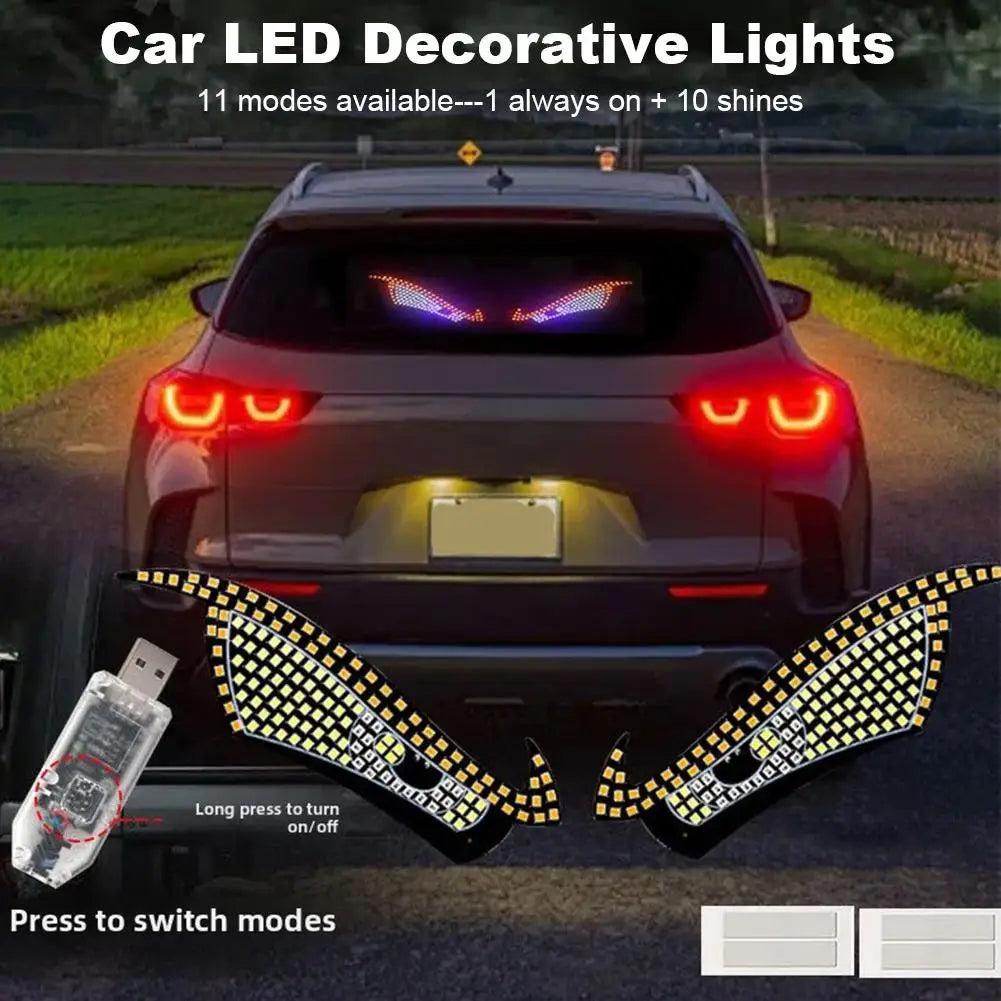 Car LED Demon Eye Lights – USB Dynamic Atmosphere Warning Strip