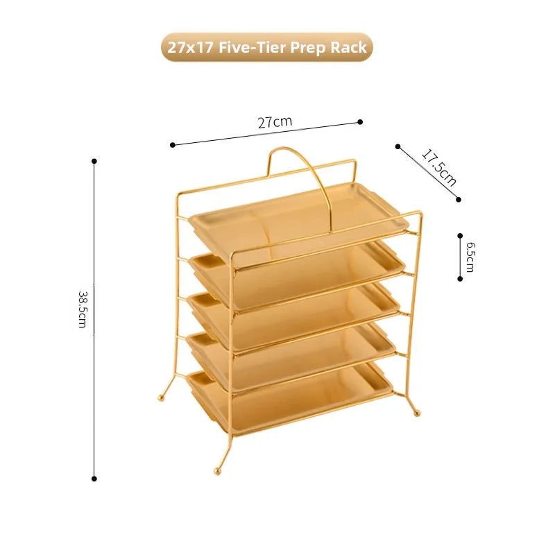304 Stainless Steel Rectangular Barbecue Rack Portable Design