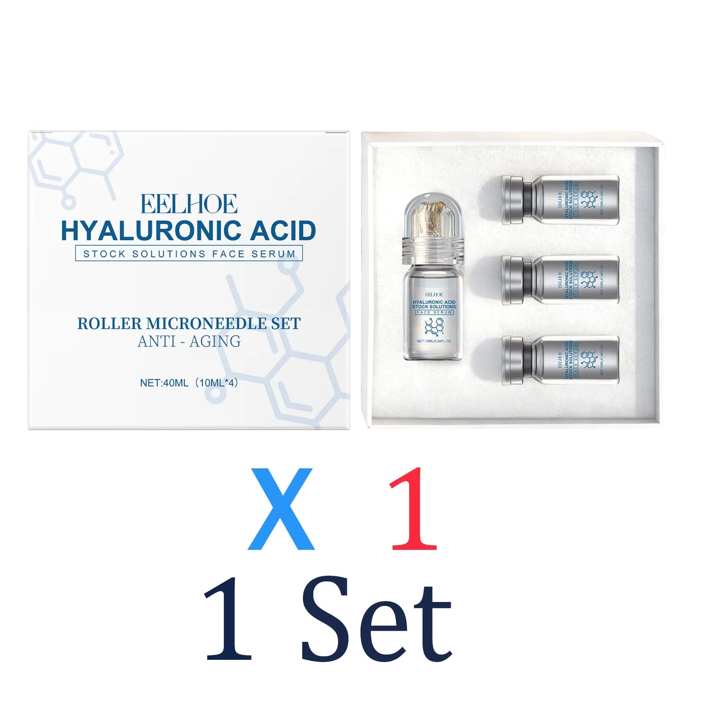 Niacinamide Microneedle Facial Serum Kit | 0.25mm Roller 30ml