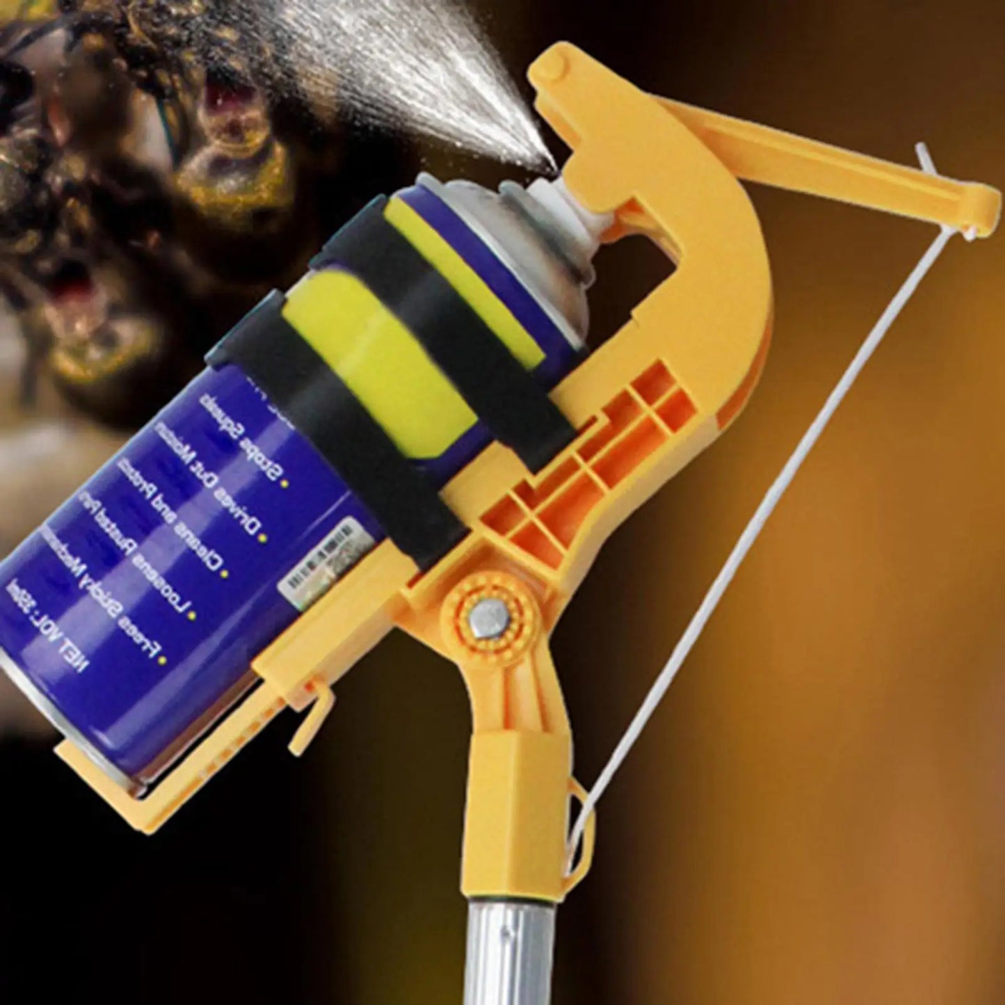 Adjustable Spray Can Extender with Angle Bracket Wand Adapter