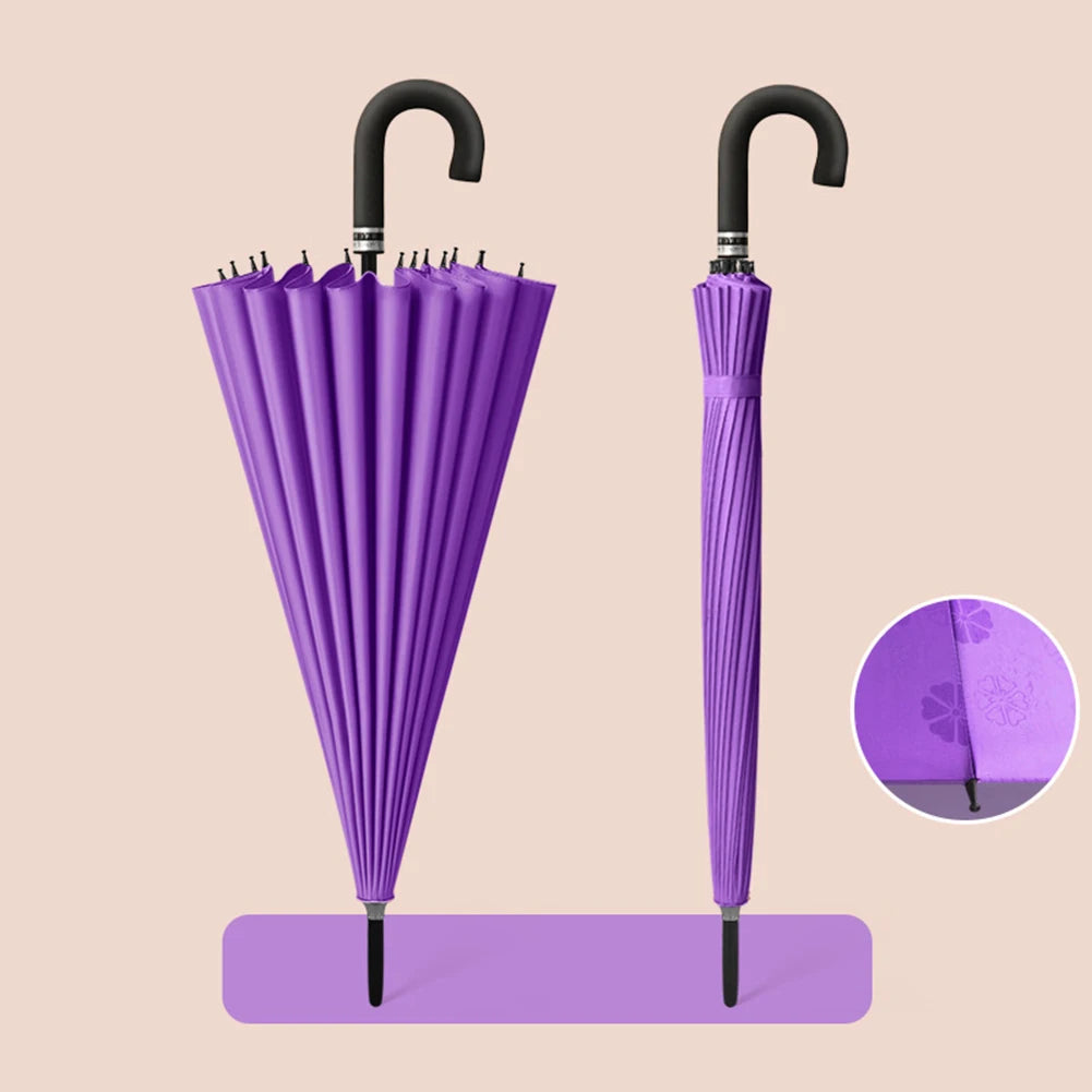 Blooming In Water Umbrellas Fresh-Style 24 Bone J Handle Large Umbrella Golfs UV Protection Rain-Umbrellas For All Season Peaceful Pleasures Health and Wellness