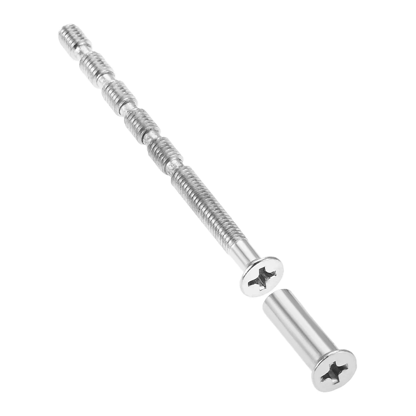 M4×60mm Cuttable Iron Screws & Cross Sleeves – 10 Sets