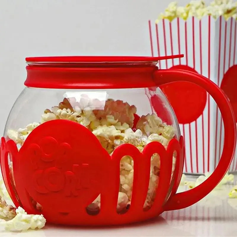 2025 New Popcorn Maker Microwave Snack Popcorn Air Poppers 2.25 Quart Popcorn Bowl Borosilicate Kitchen Accessories Peaceful Pleasures Health and Wellness
