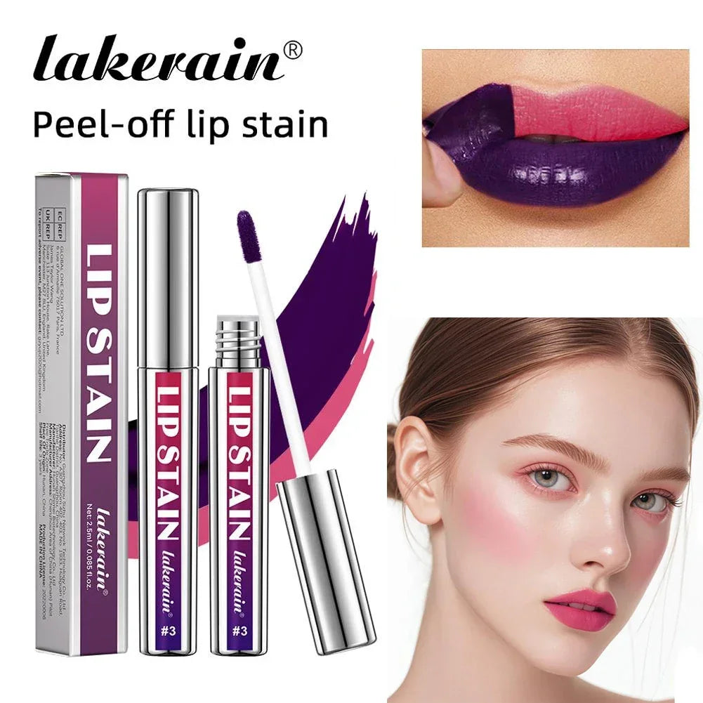 Lip Liner Stain, Peel Off Lip Liner & Lip Gloss, Long Lasting Waterproof Matte Color and Glossy Shine, Transfer-Proof Lip Makeup Peaceful Pleasures Health and Wellness