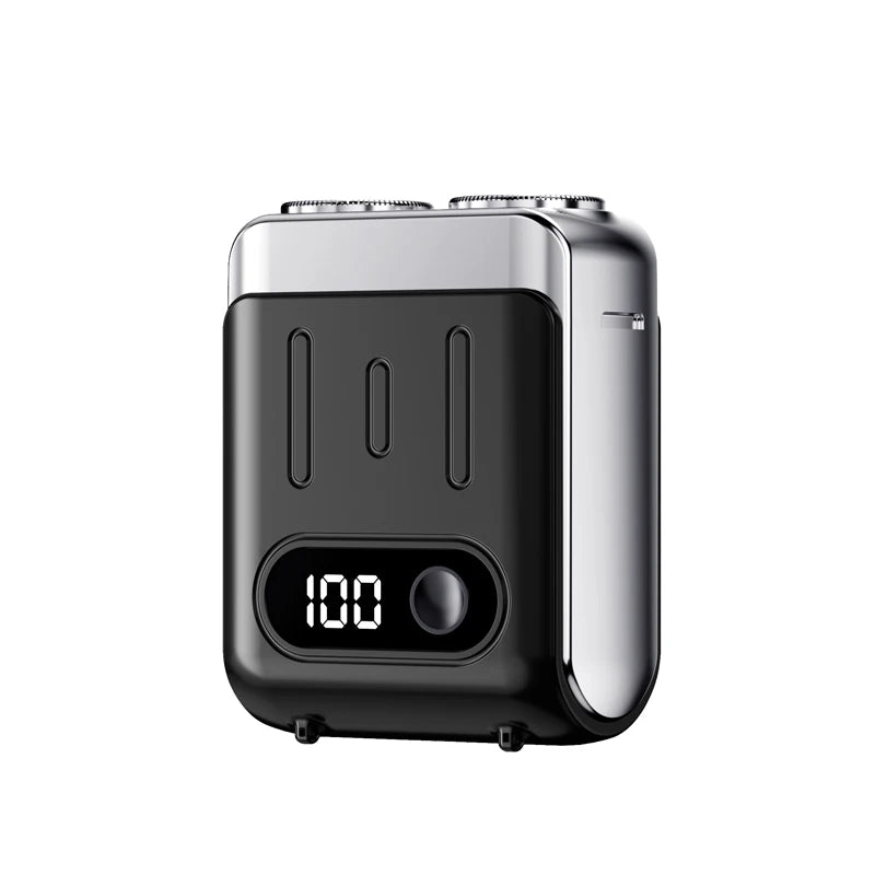 XMSJ Mini Electric Rotary Shaver Dual Blade | Digital Display