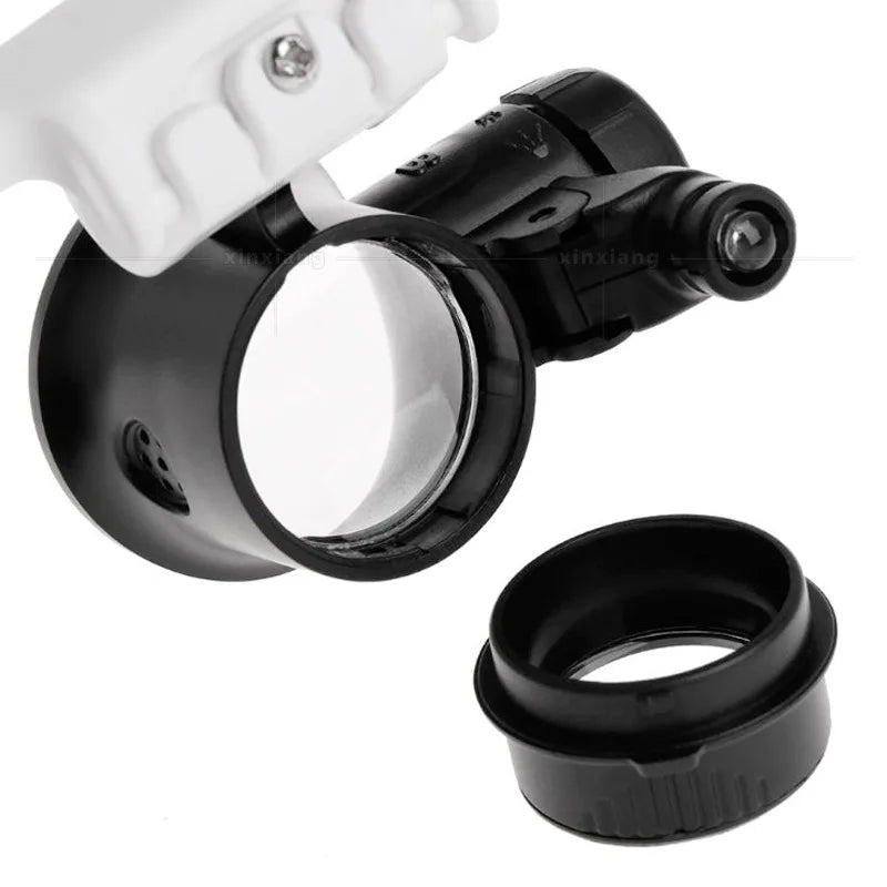 Magnifying Glasses Led Light Lamp Head Loupe Jeweler Headband Magnifier Eye Glasses Optical Glass Tool Repair Reading Magnifier Peaceful Pleasures Health and Wellness