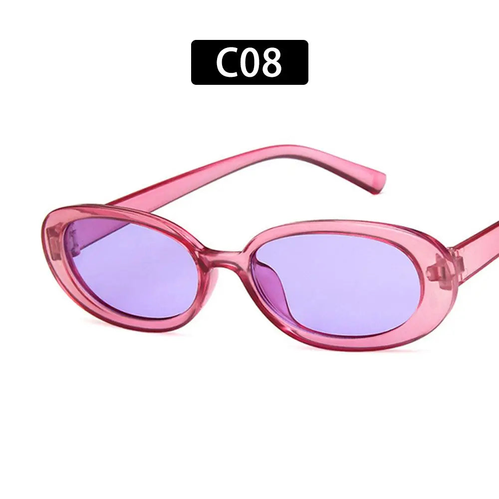 Vintage UV400 Oval Sunglasses – Women's Fashion Shades