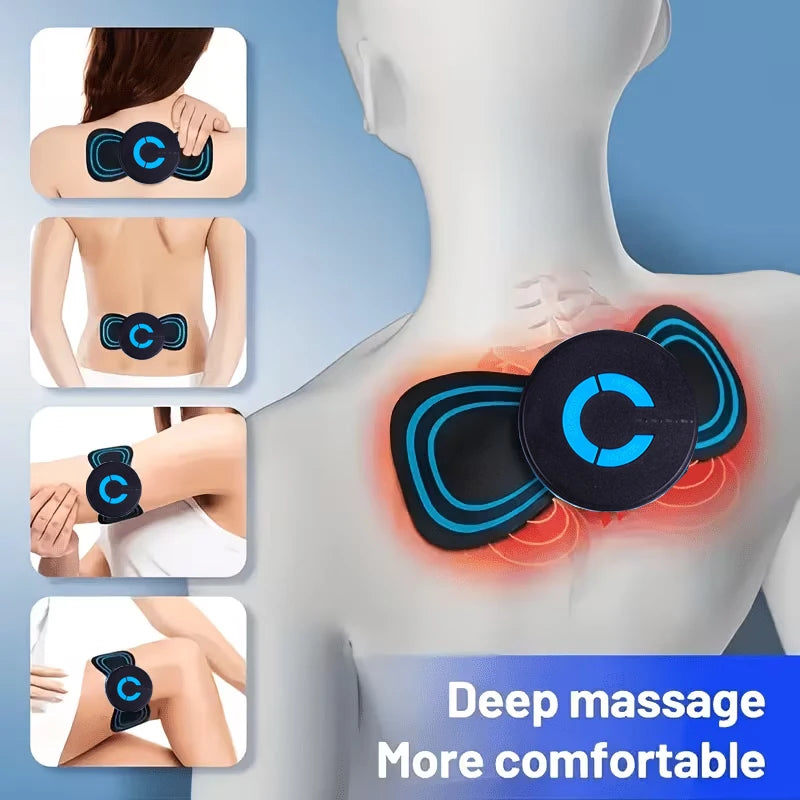 Multifunctional Digital Mode Massager Device, Neck Massage Machine, Mini Muscle Device, Battery-Powered/Usb Dual Mode Use, Suitable for the Whole Body Peaceful Pleasures Health and Wellness