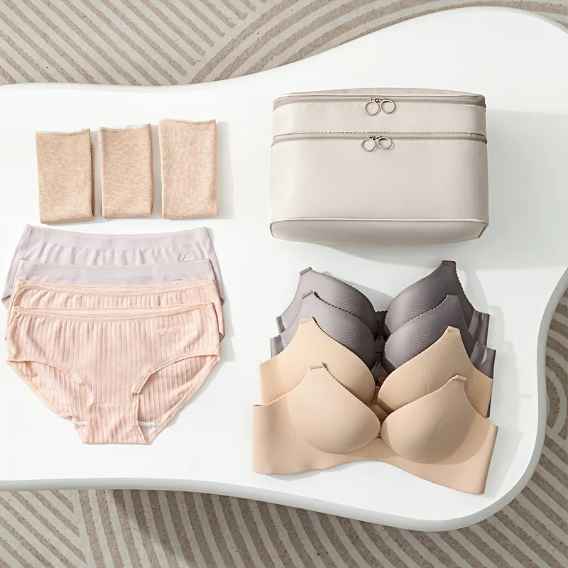 4-in-1 Travel Underwear & Bra Organizer Bag | Packing Cube