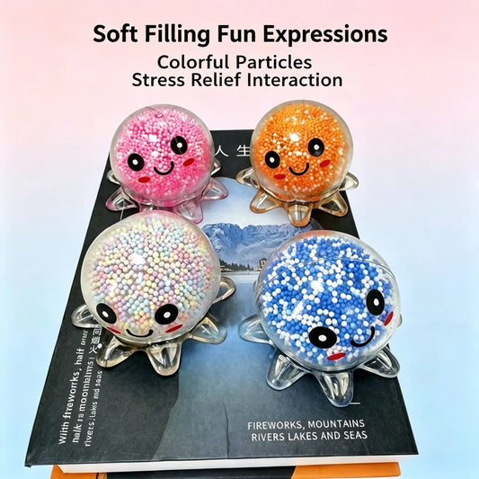 Glowing Light Squid Stress Ball Fidget Toys Stress Relief Decompressions Toy Slow Rebond Squishy Toy for Kids Adult Peaceful Pleasures Health and Wellness