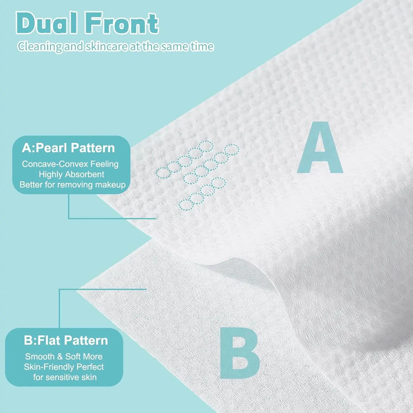 Disposable Cotton Face Towels 50ct – Soft Dry Wipes for Skincare