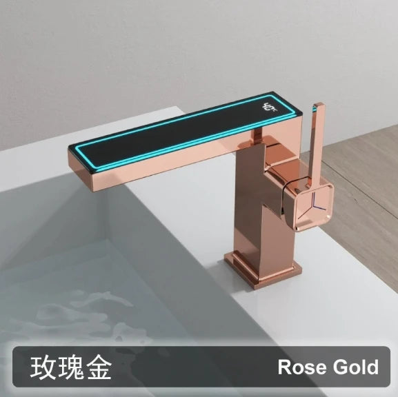 Modern Black Digital Display Faucet | Single-Hole Ceramic Valve