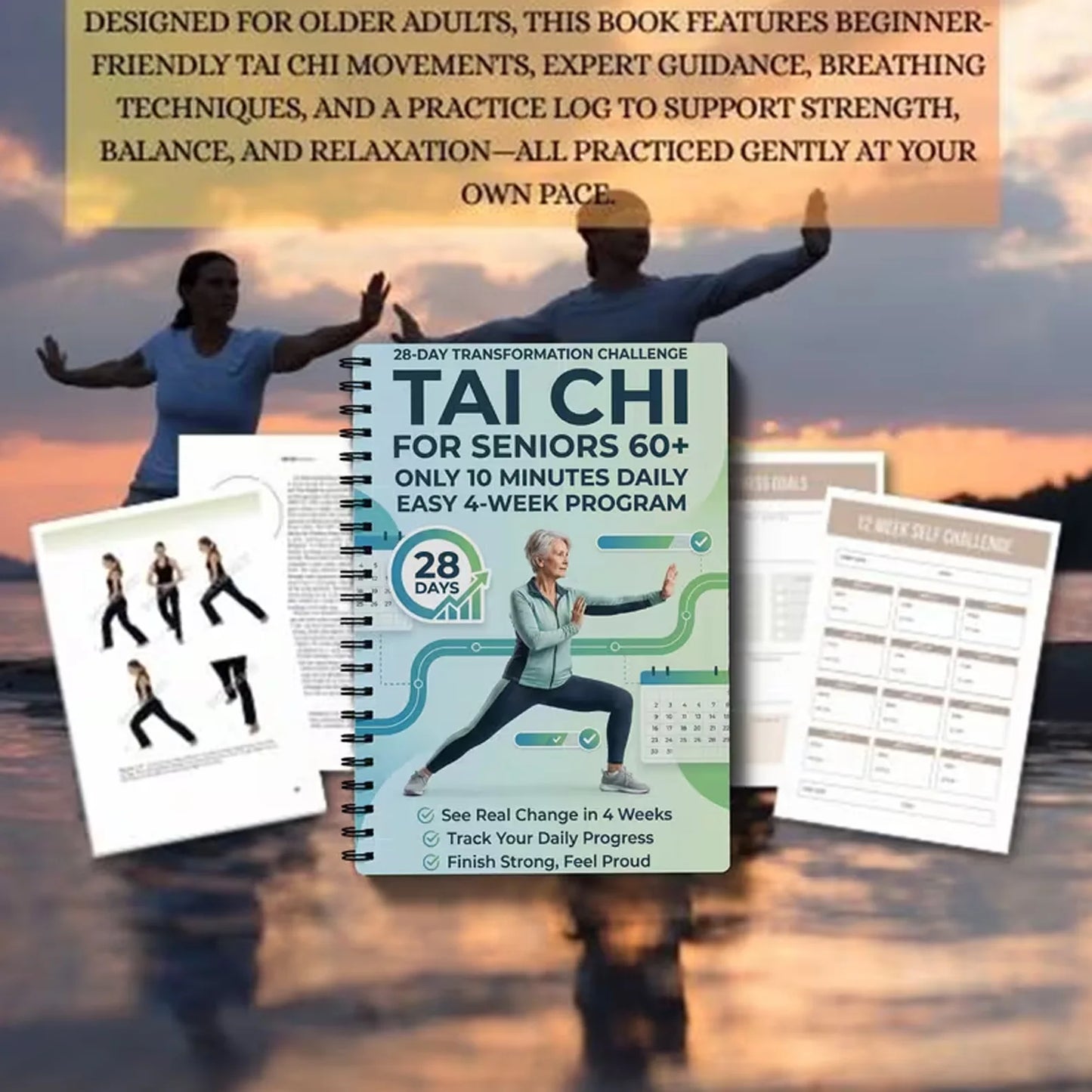 28 Days Transformation Challenge Tai Chi Walking Seniors Easy 10