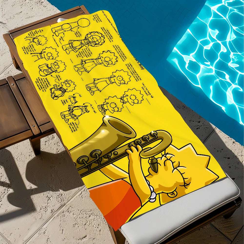 Cartoon Quick-Dry Beach Towel | Soft Pool & Travel Towel Quick-Dry Beach Towel Peaceful Pleasures Health and Wellness