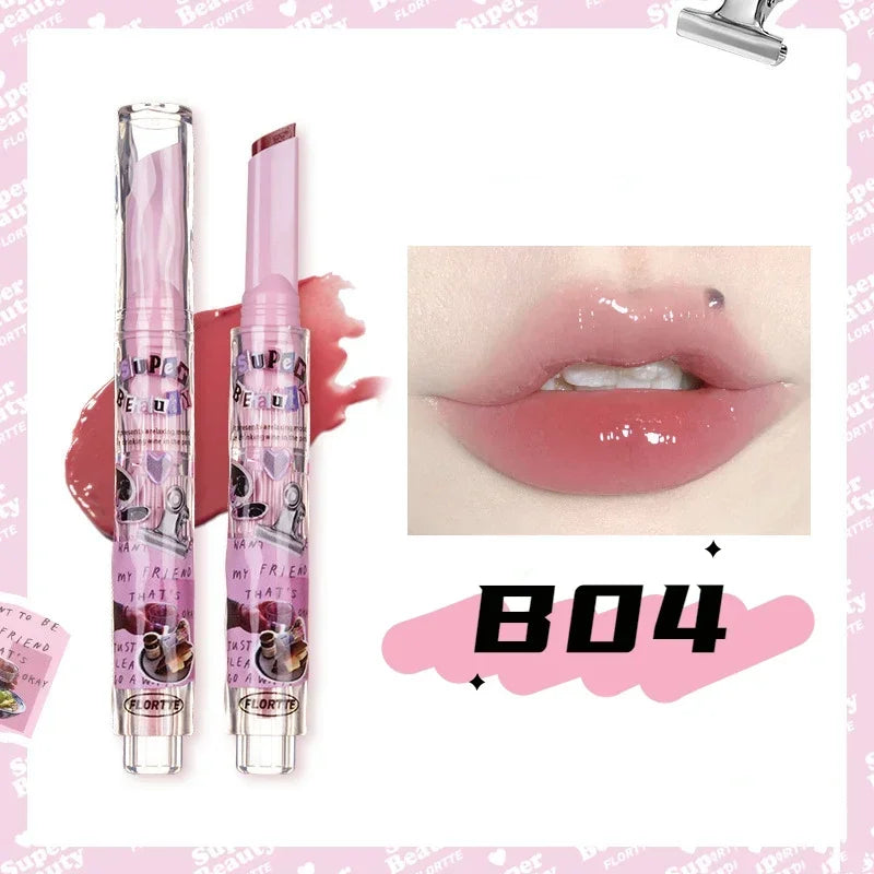 FLORTTE Mirror Glass Lip Gloss | Heart Shape Moisturizing Tint