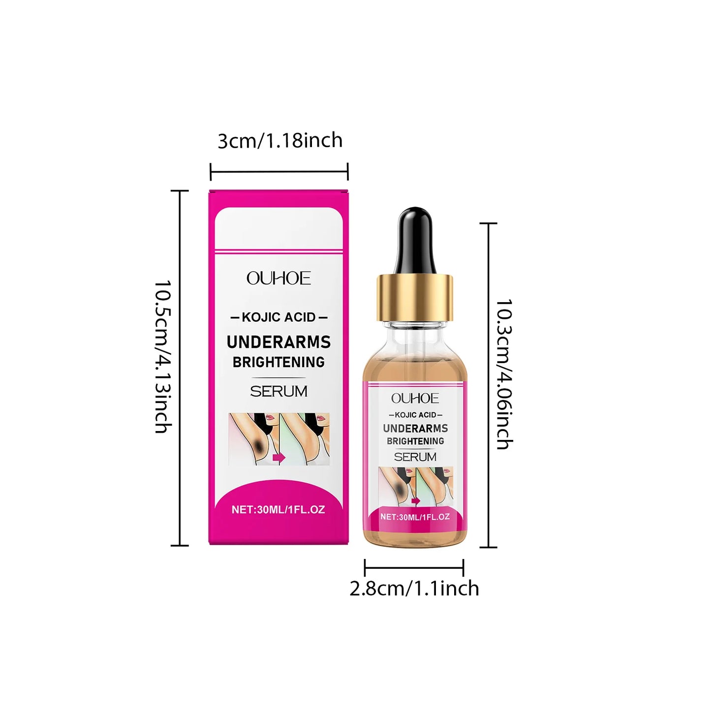 Kojic Acid Brightening Serum – Underarms, Knees & Body