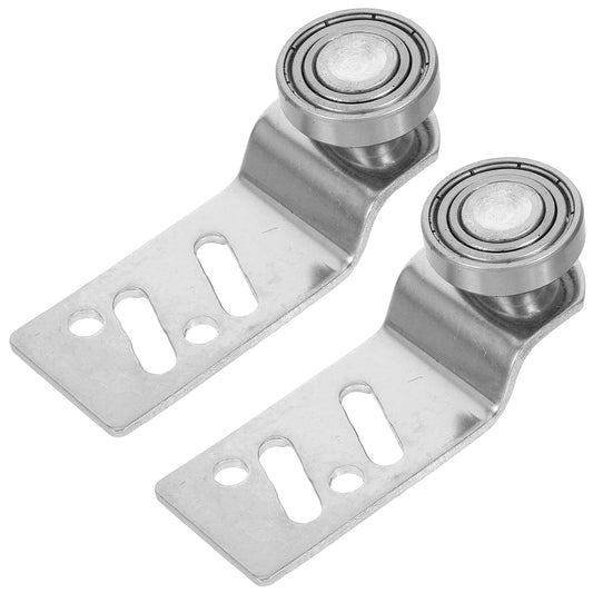 Stainless Steel Hanging Pulley Cabinet Hardware Closet Door Roller Shaft Mechanism Angled Sliding Door Runner For Warehouse Peaceful Pleasures Health and Wellness Default Title