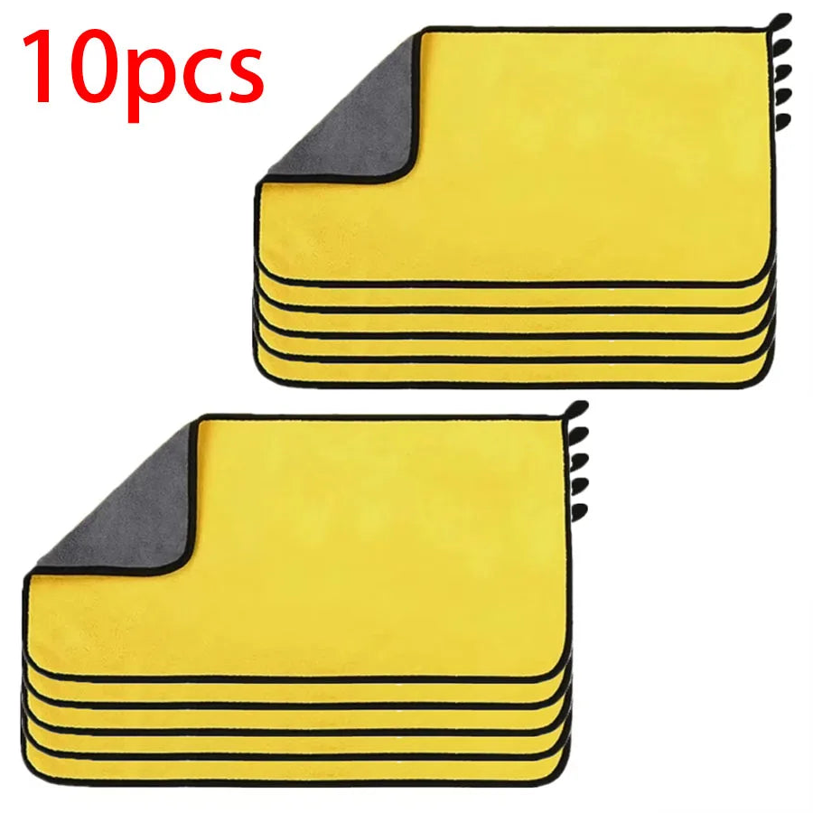 Microfiber Car Wash Towels 3/5/10 Pack – 30x30 & 30x60cm Microfiber Cleaning Towel Peaceful Pleasures Health and Wellness 10pcs 60-30cm