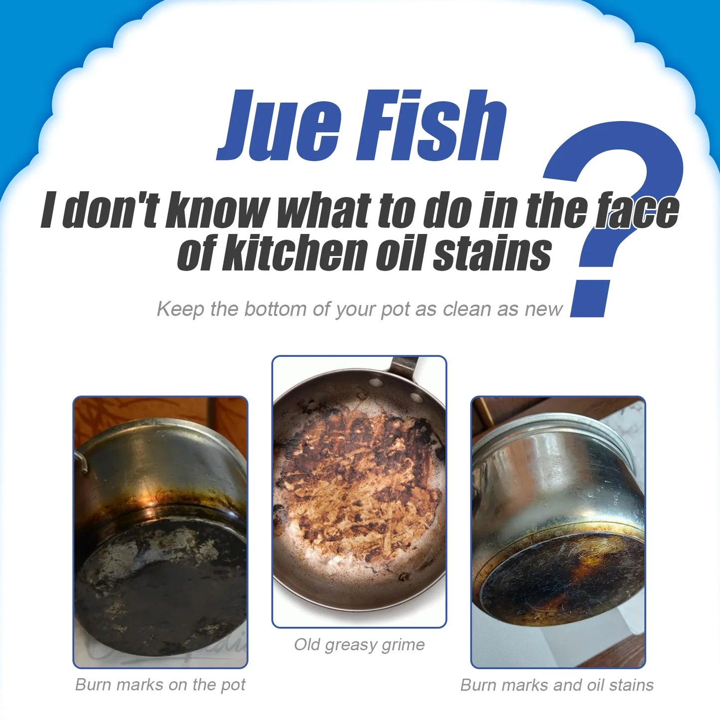 Jue-Fish Bubble Cleaner Spray | Kitchen Heavy Oil Stain Remover
