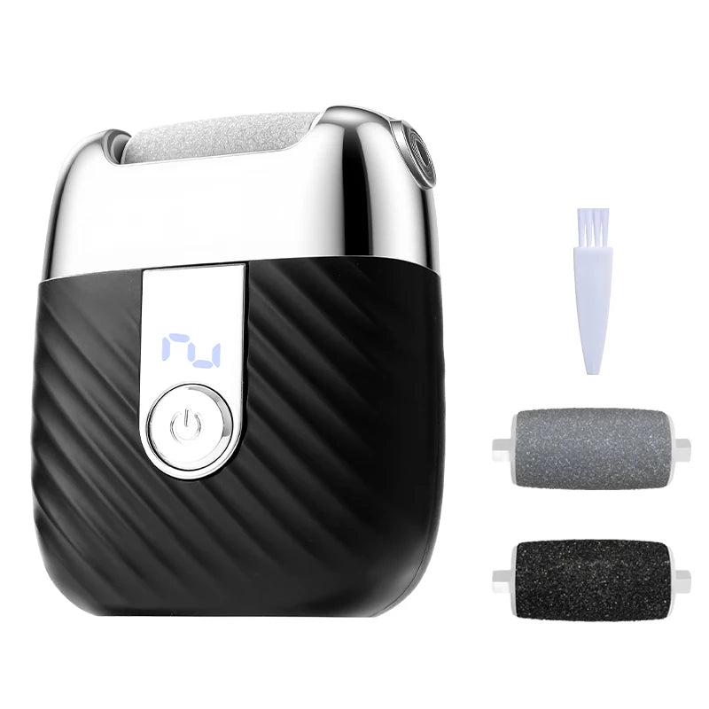 Electric Foot Grinder Portable Electric Callus Remover for Feet Foot Exfoliation Sander Rechargeable Electric Foot File Pedicure Peaceful Pleasures Health and Wellness Black