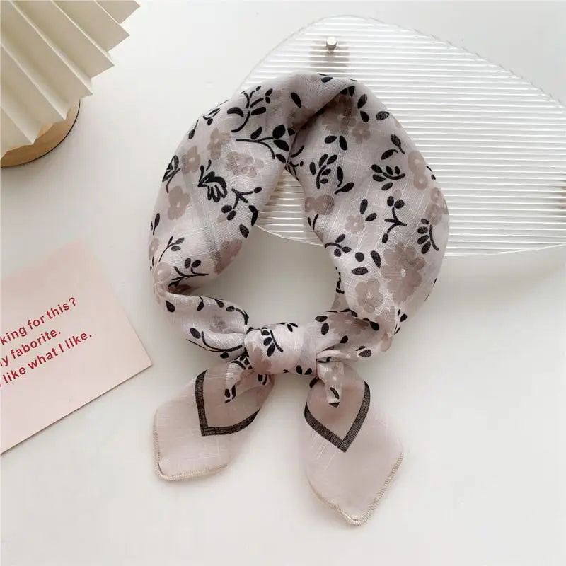 58cm Square Scarf – Handkerchief Print Neck, Hair & Bag Wrap