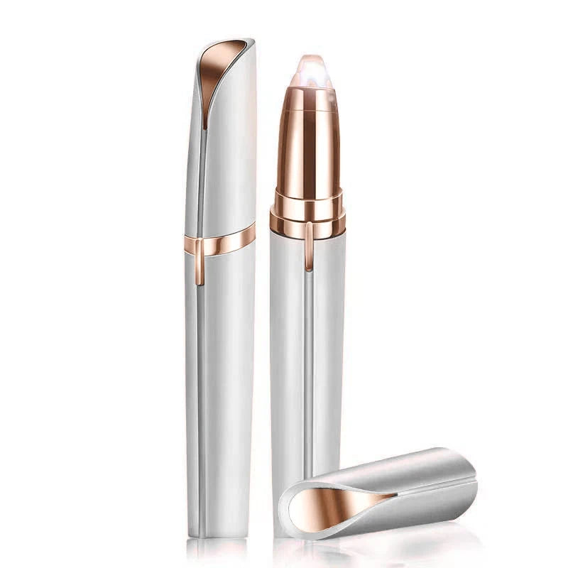 1pc Electric Eyebrow Trimming Tool For Beginners Automatic Electric Eyebrow Trimmer Nose Hair Shaving Brush Scraper Battery Ver Peaceful Pleasures Health and Wellness