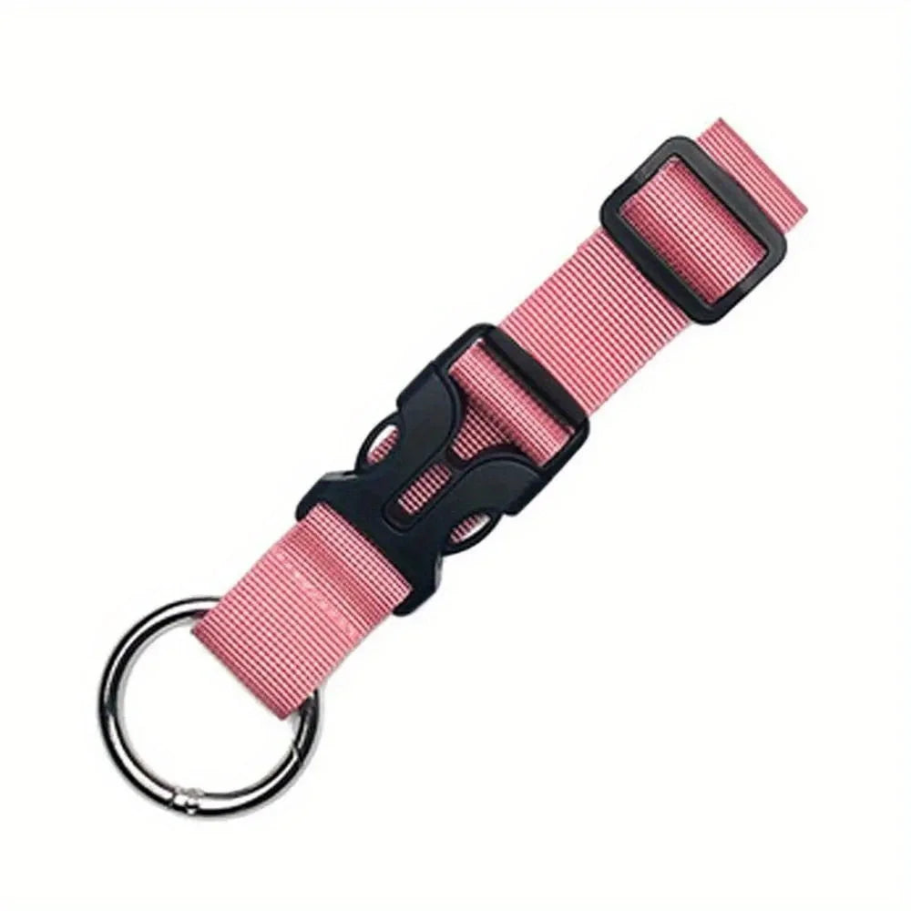 Multifunctional Backpack Hanging Buckle Portable Travel Suitcase Hook Backbin Belt Buckle Luggage Strap Peaceful Pleasures Health and Wellness Pink