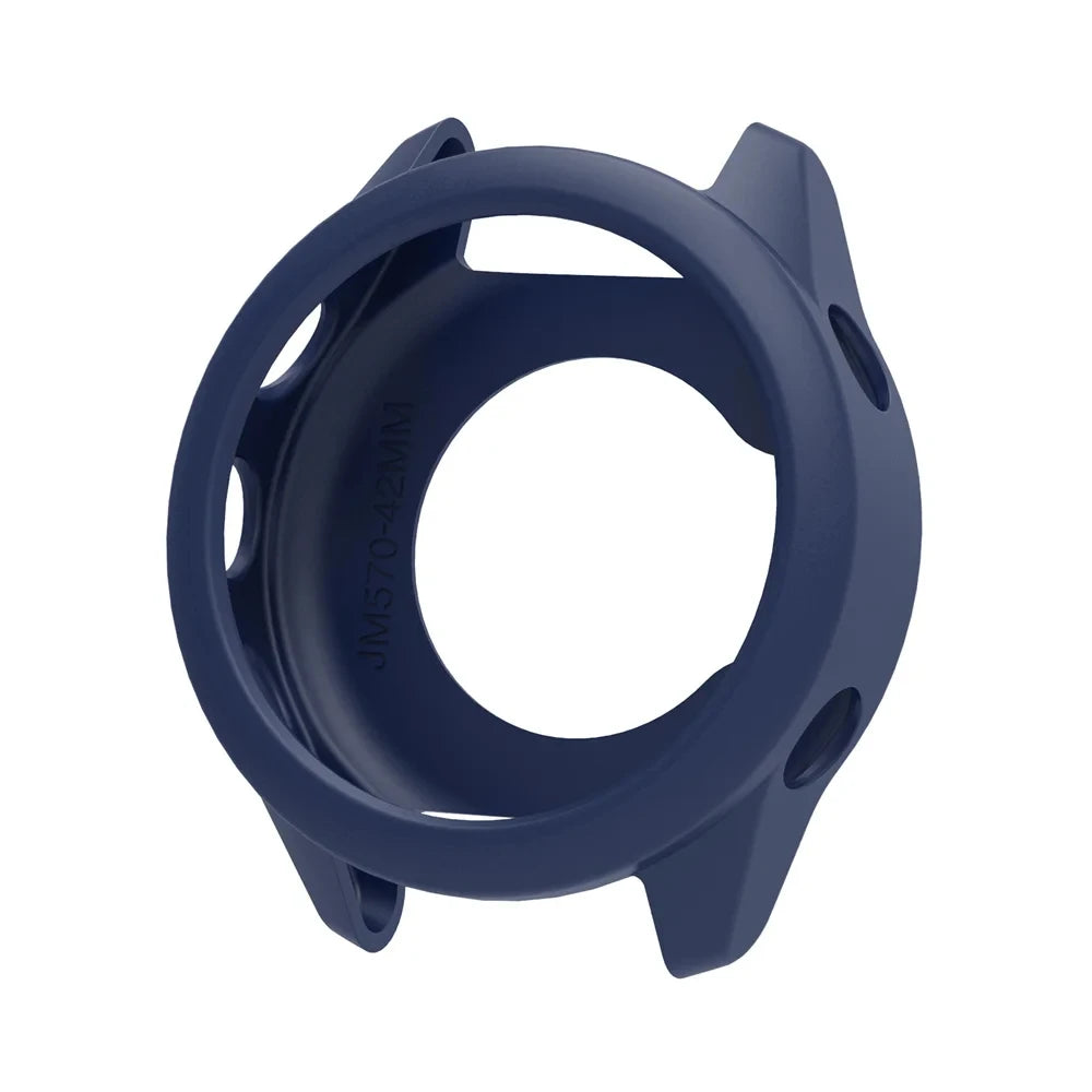Case for Garmin Forerunner 570 42MM 47MM Smartwatch,Soft Silicone Lightweight Bumper Cover Protector for Garmin Forerunner 970 Peaceful Pleasures Health and Wellness Midnight Blue For Garmin 970 47MM