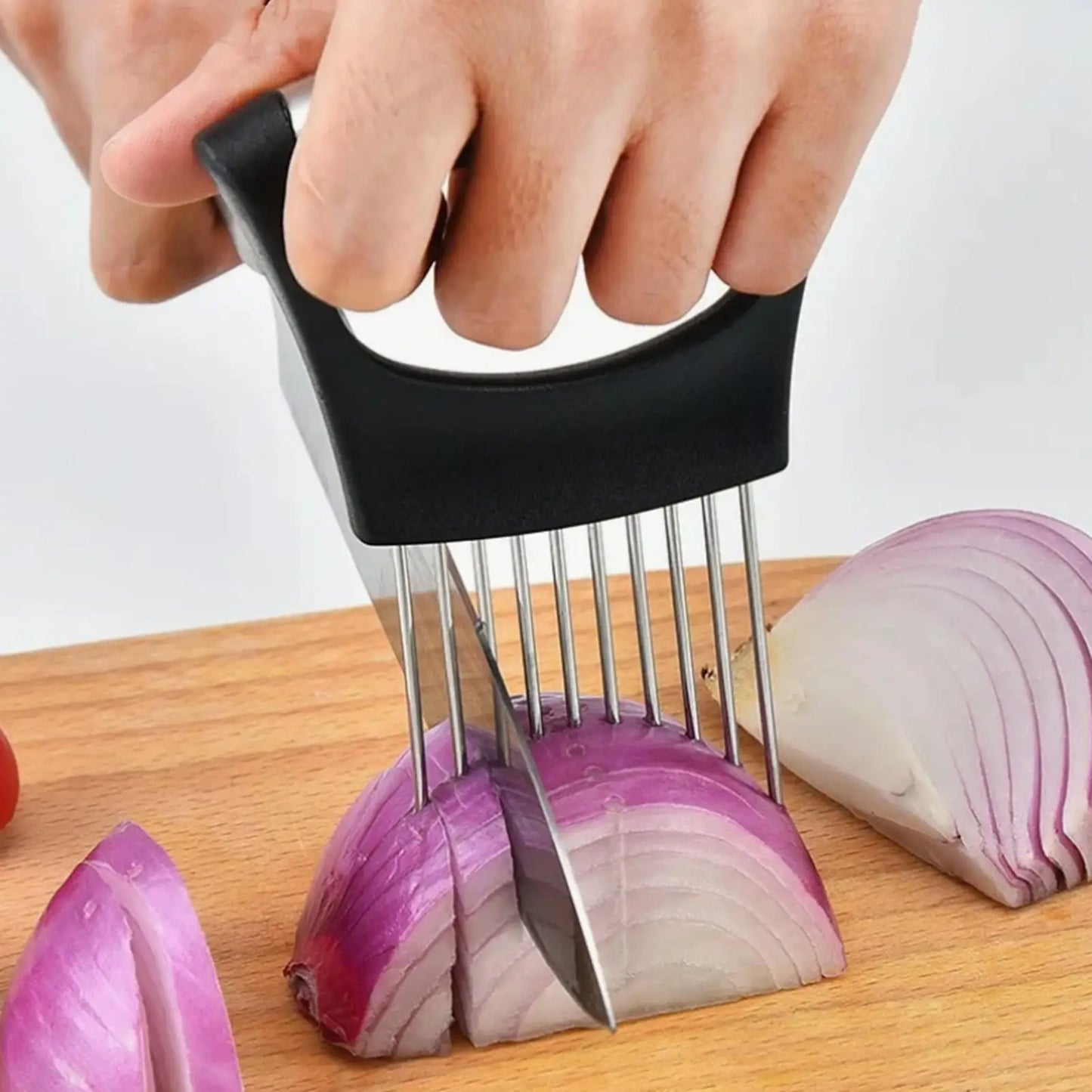 Vegetable Slicing Holder – Onion Tomato Potato Slicer Fork
