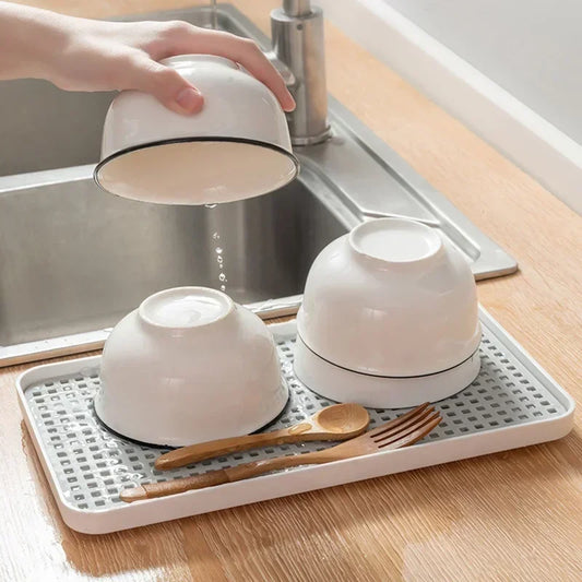 Double Layer Cup Storage Tray Dish Drainer Fruit Vegetable Washing Peaceful Pleasures Health and Wellness