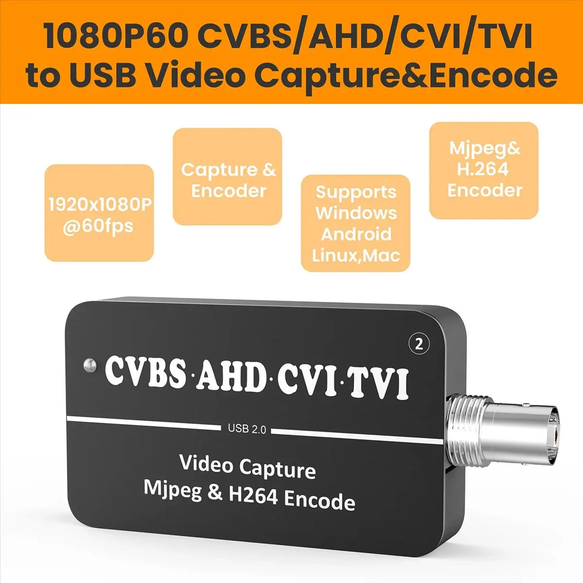 MYdaY- LCC261 1080P CVBS TO USB Video Capture Card H.264 and MJPEG Two Streamer Encoder AHD CVI TVI TO USB UVC Capture Peaceful Pleasures Health and Wellness