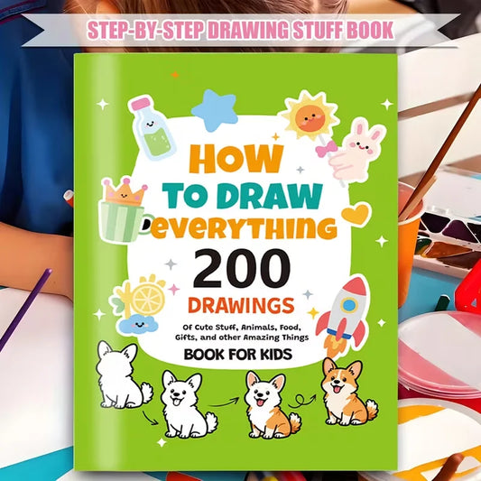 Drawing Book Kids 200+ Step-by-step Art Education Coloring How Draw Peaceful Pleasures Health and Wellness