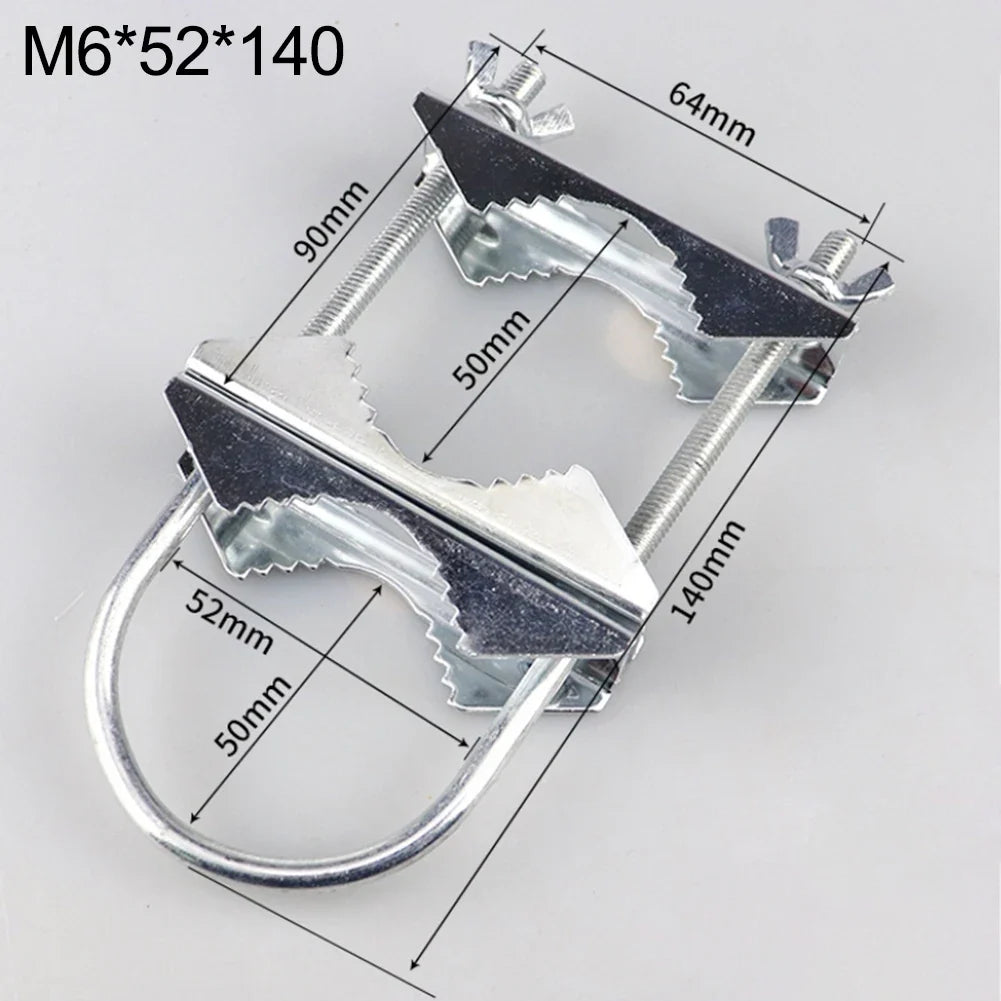 Heavy Duty U-Bolt Mast-to-Mast Antenna Mount Bracket Clamp Kit