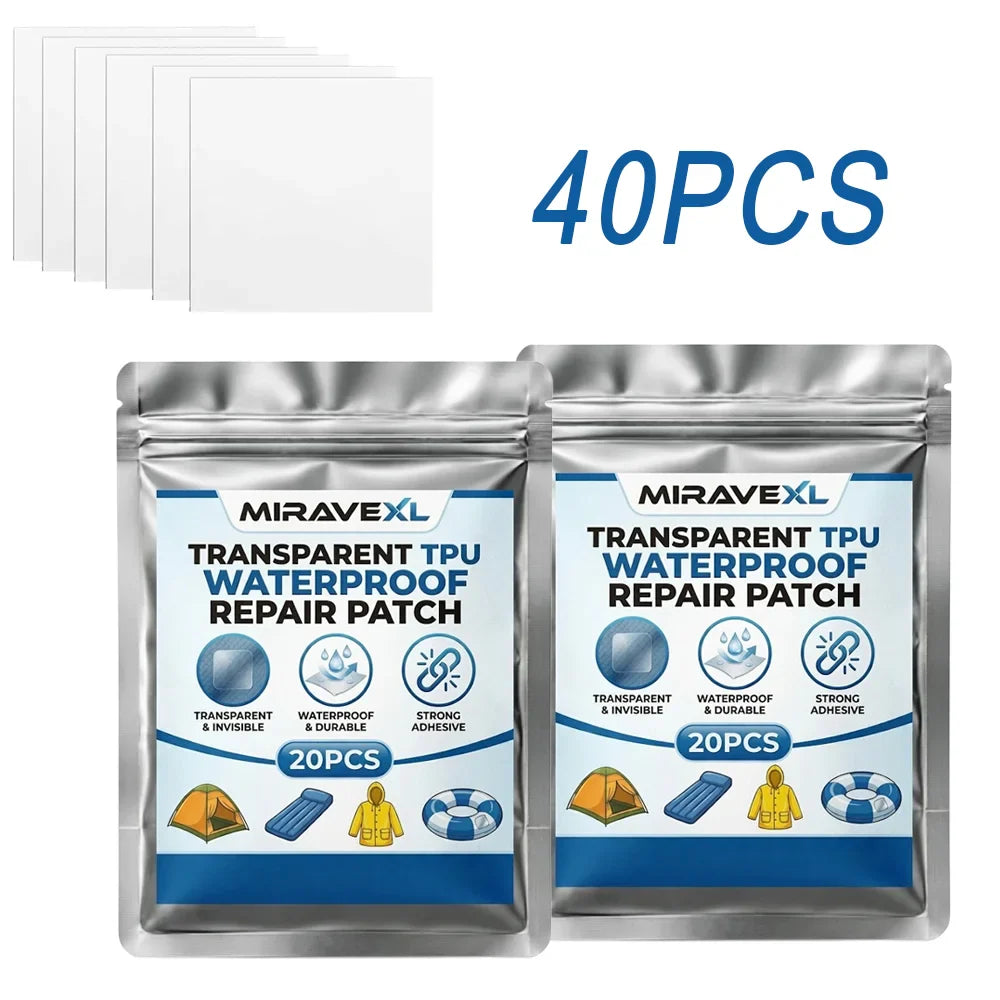 MIRAVEXL Clear TPU Waterproof Repair Patches 10/20 Pack