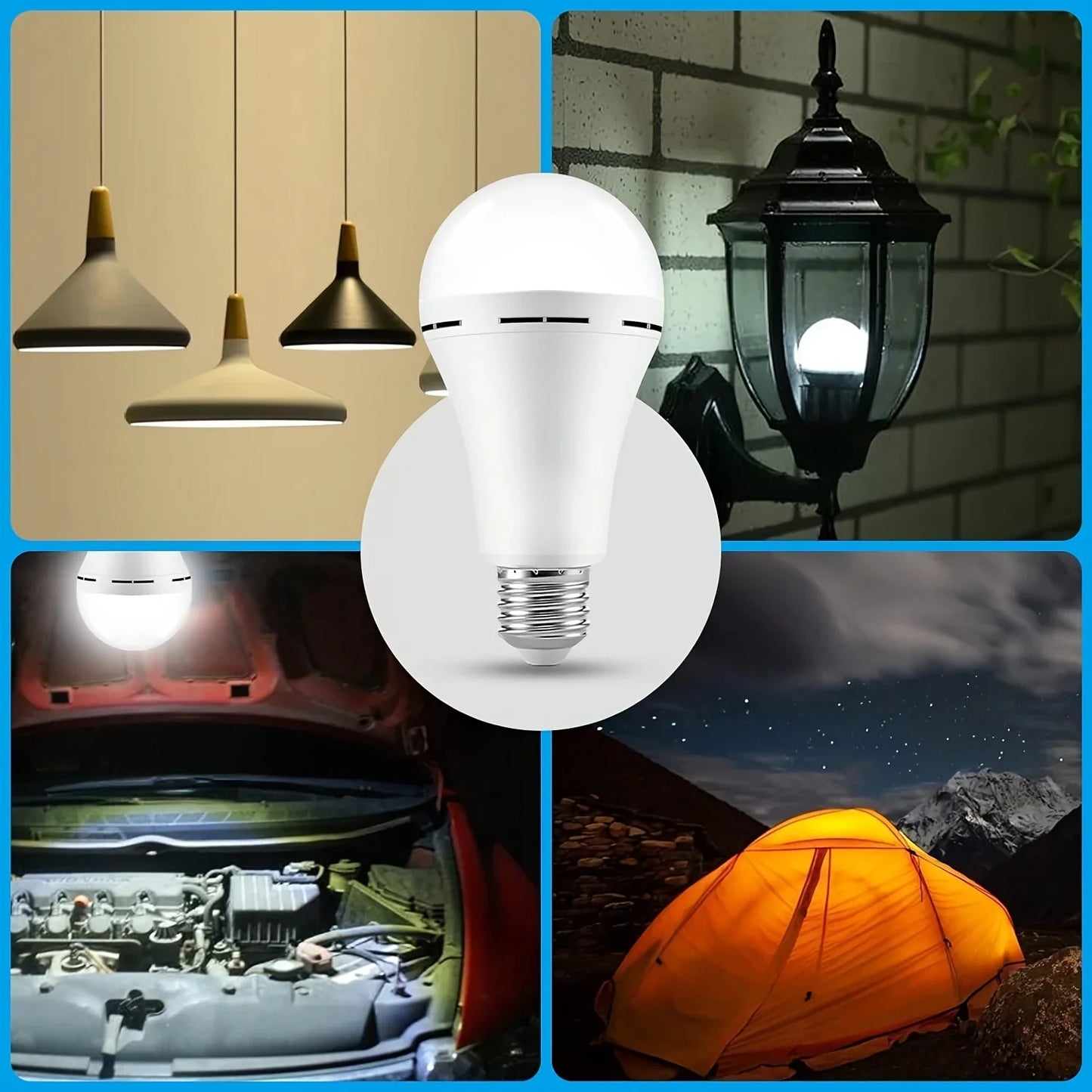 E27 Rechargeable LED Emergency Bulb 9W/15W | Portable Camp Light