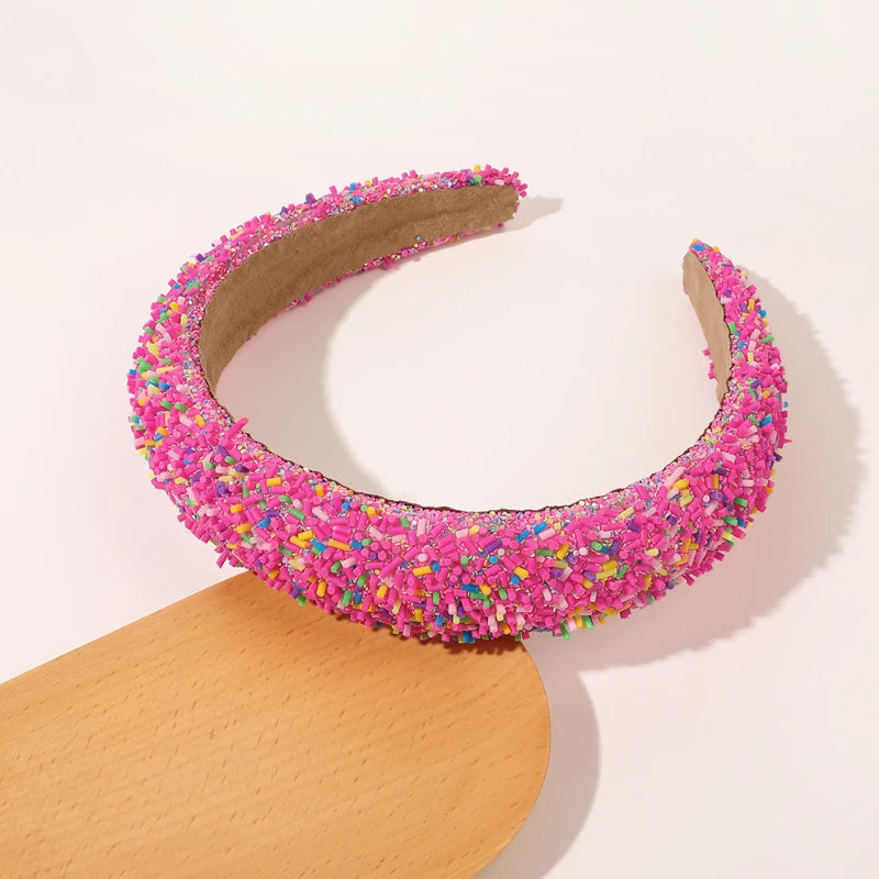 Sponge Padded Hairband Wide Headband Candy Headbands Adult Hair