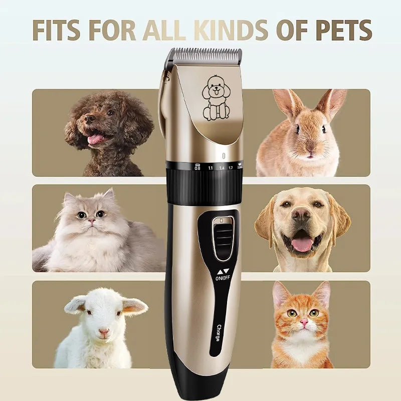 Cat Dog Hair Clipper Electrical Professional Hair Clipper for Pets Silent Hair Cutter USB Rechargeable Pet Grooming Clipper Set Peaceful Pleasures Health and Wellness