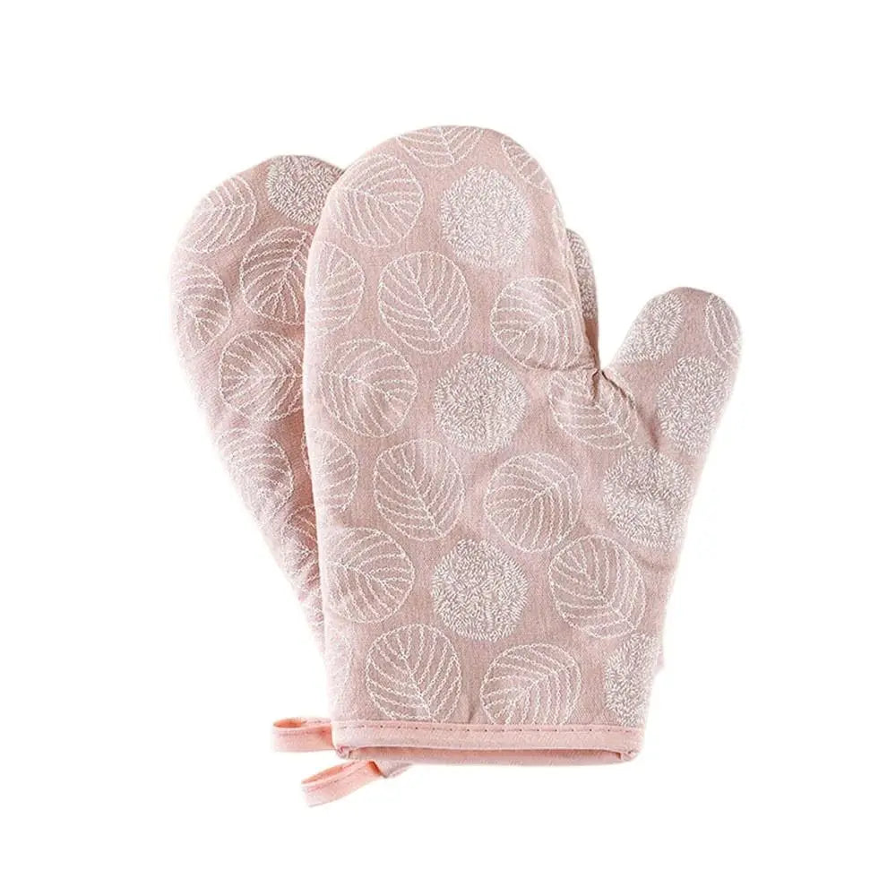 Durable Thickened Microwave Gloves Heat Resistance Anti-scald Oven Mitts Portable Kitchen Tools Peaceful Pleasures Health and Wellness Pink