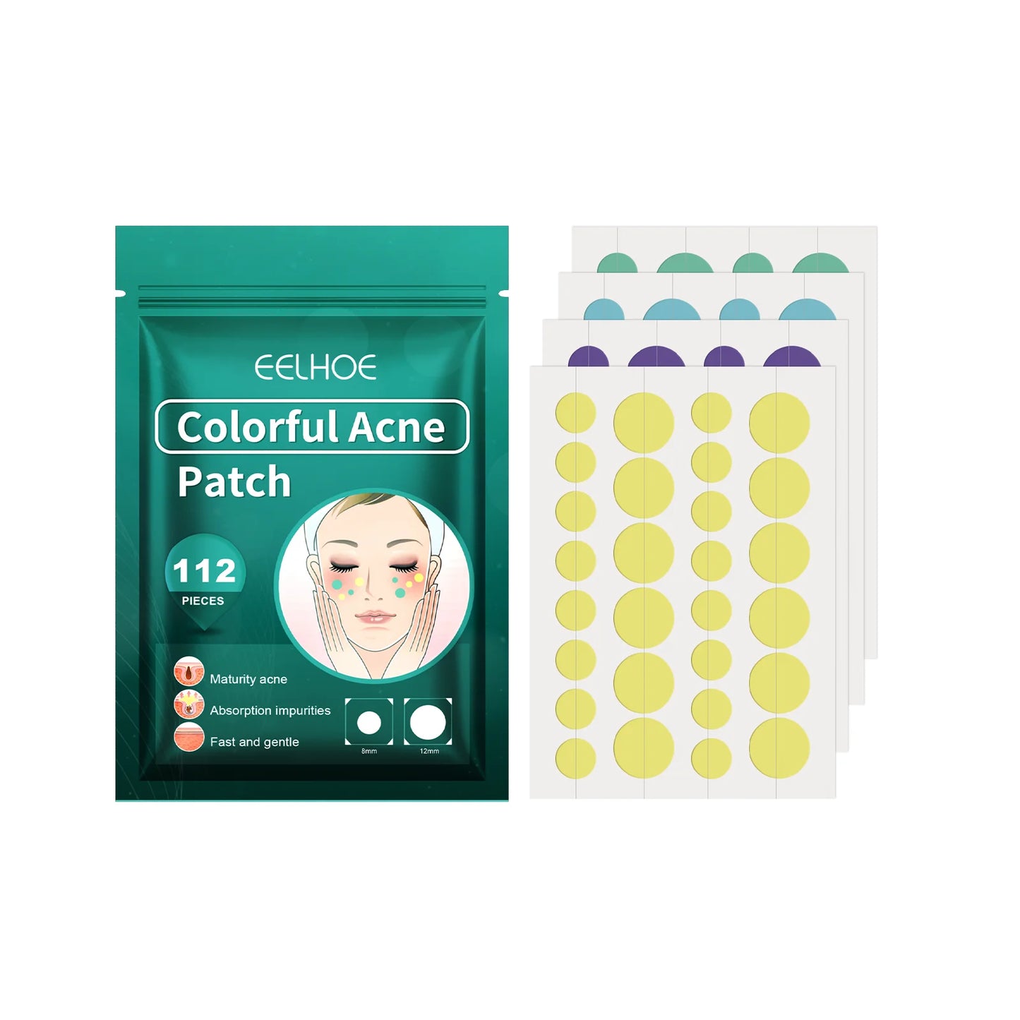 EELHOE Salicylic Acid Acne Patches 112pcs | Pimple Stickers
