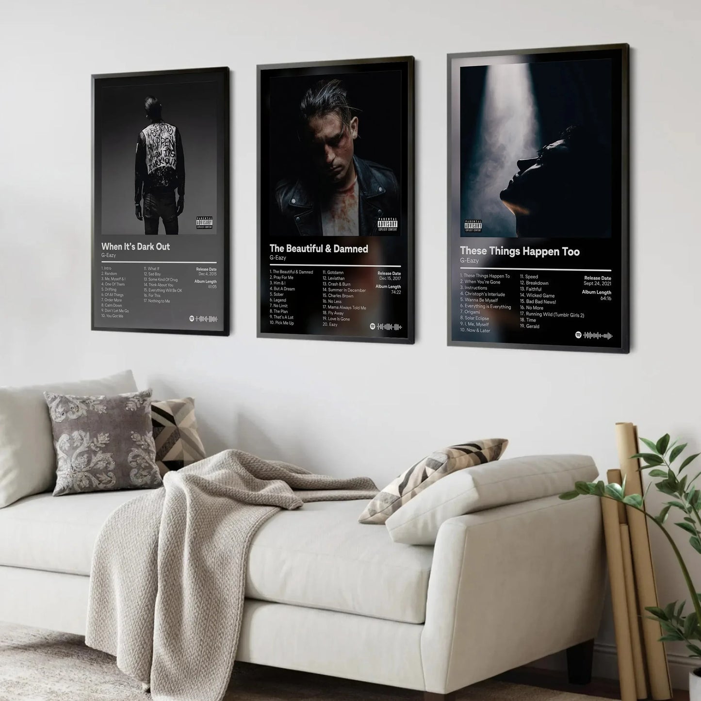 Pop Rap Music Album Cover G Eazy Canvas Painting Poster Aesthetic Rapper These Things Happen Too Wall Art for Home Decoration Peaceful Pleasures Health and Wellness
