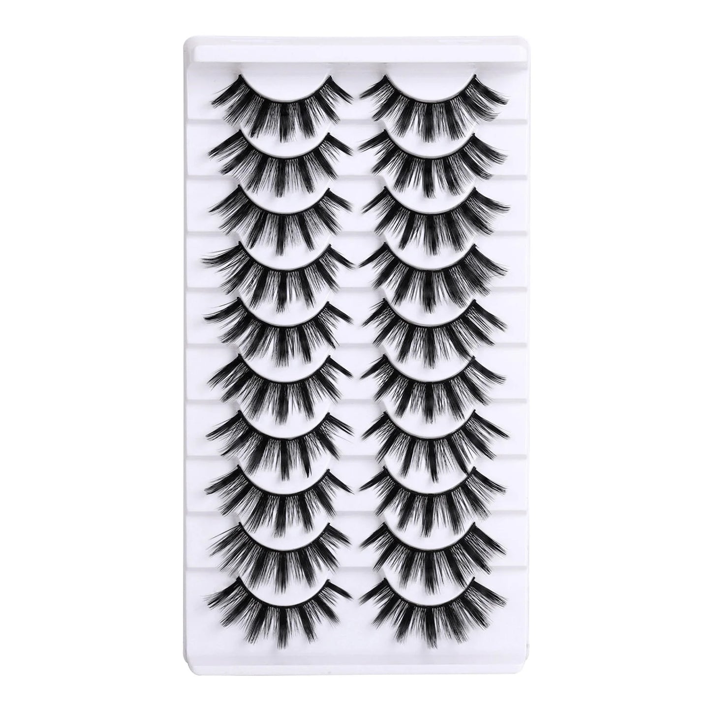 3D Fluffy False Eyelashes – 10 Pairs Full Strip Lashes