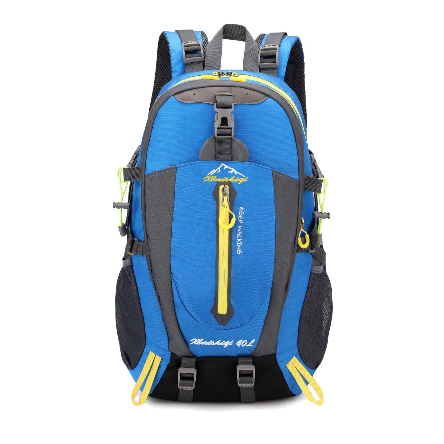 Outdoor hiking backpack waterproof trekking camping rucksack men's casual travel bag new sports backpack Peaceful Pleasures Health and Wellness blue 2