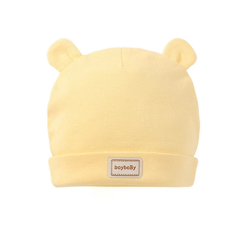 Soft Cotton Newborn Baby Beanie Hat | Boys & Girls 0-12 Months