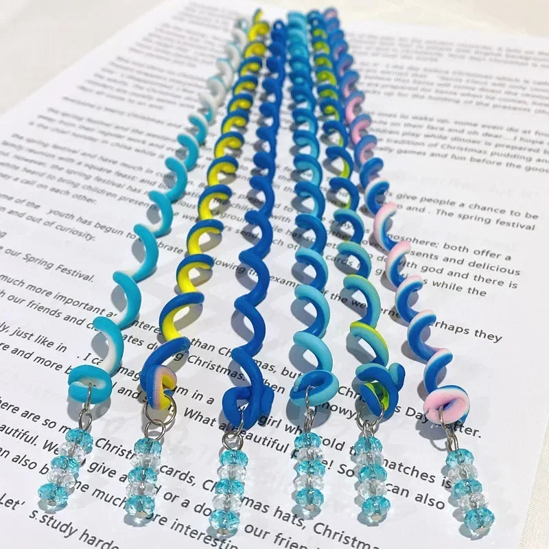 6PCS/lot Rainbow Color Headband Cute Girls Hair Band Crystal Long Elastic Hair Bands Headwear Hair Accessories Random Color Peaceful Pleasures Health and Wellness 1