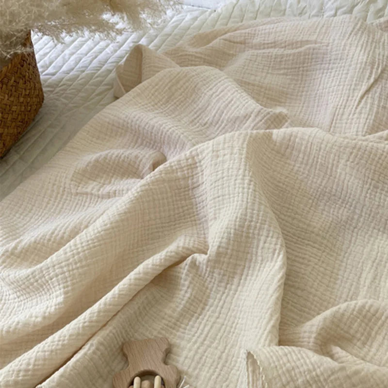 Baby Muslin Swaddle Blanket | 2-Layer Cotton & Bamboo Gauze