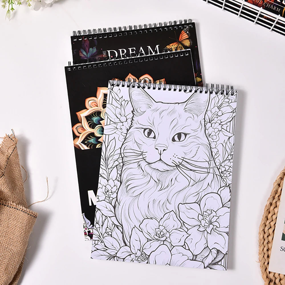 Unstress DIY Creative Coloring Notebook Puzzle Drawing Adult Relaxing