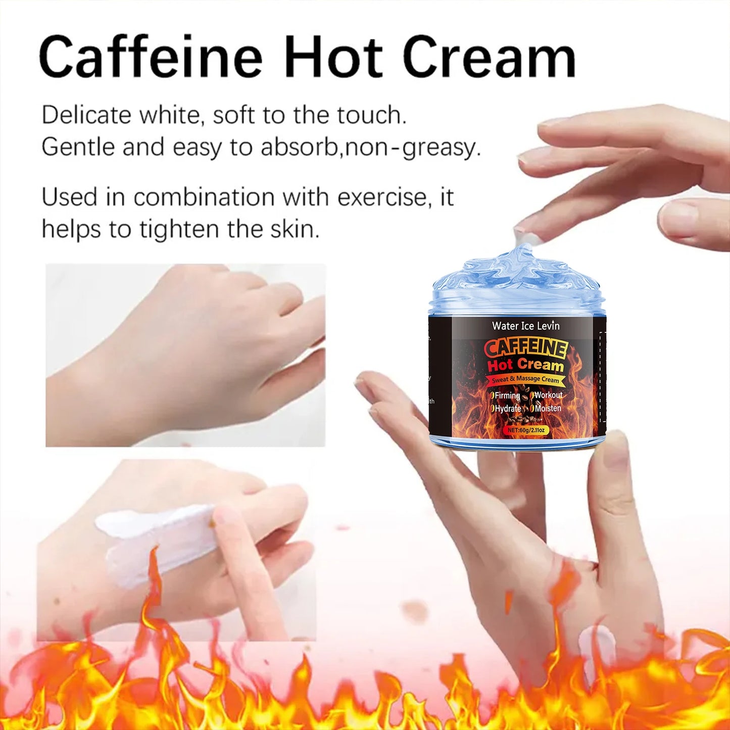 Hydrating Face & Body Cream | Hyaluronic Acid, Collagen 60g