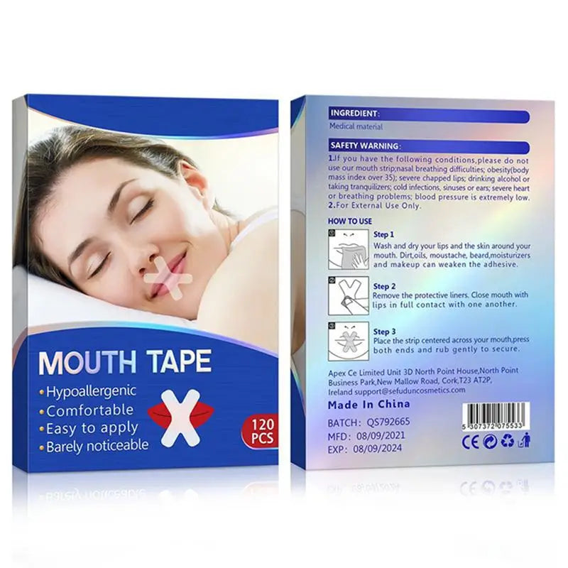 Sleep Mouth Tape 120 Strips – Nasal Breathing Sleep Patch