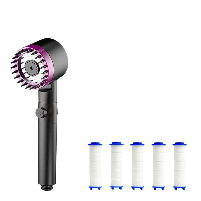 3-Mode Pressurizing Showerhead with Filter & Massage Spray